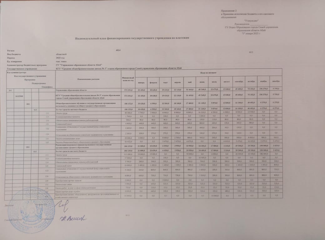 Индивидуальный план финансирования